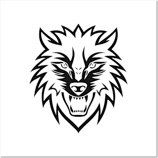 Wolf head symbol icon logo Posters and Art